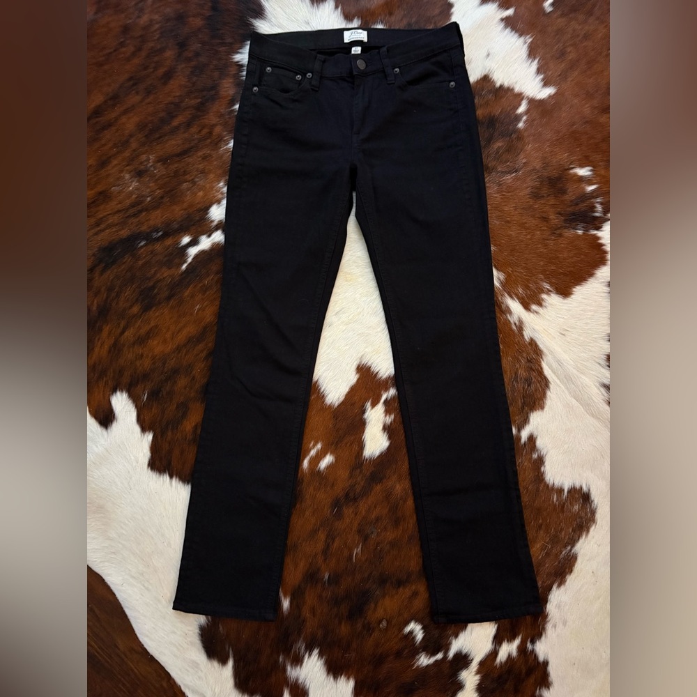 J.Crew women’s black matchstick straight leg jean